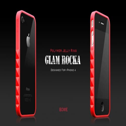 More Thing Red Bowie Glam Rocka Jelly Ring iPhone 4 Bumper Case