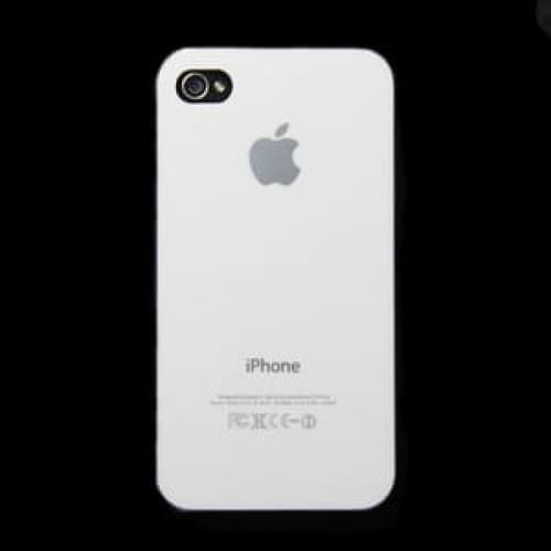 iPhone 4 4S Luminosity Series Hard Plastic Cover Apple Logo Case White