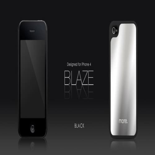 More Thing Blaze Collection Black iPhone 4 Case