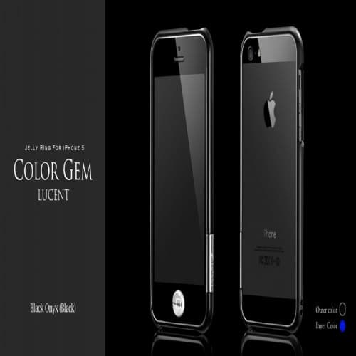 more Color Gem Lucent Jelly Ring for iPhone 5 Black Onyx