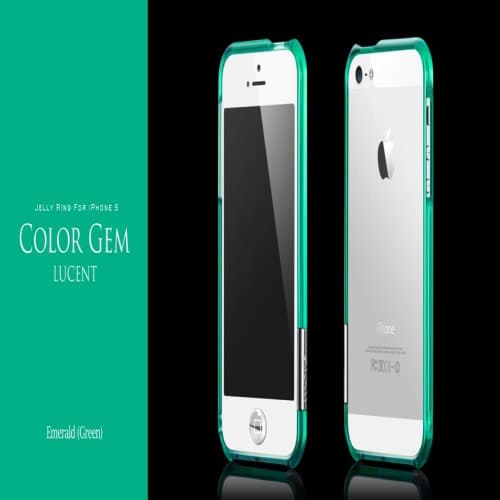 more Color Gem Lucent Jelly Ring for iPhone 5 Emerald Green