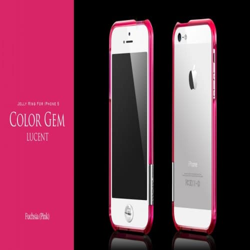 more Color Gem Lucent Jelly Ring for iPhone 5 Fuchsia Pink