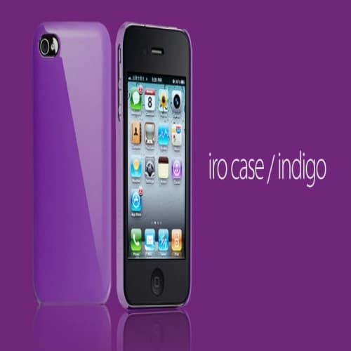 Essential TPE Iro Glossy Indigo Purple UV Coating Snap Case for iPhone 4