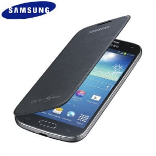 Samsung Galaxy S4 Mini Flip Black Case Cover