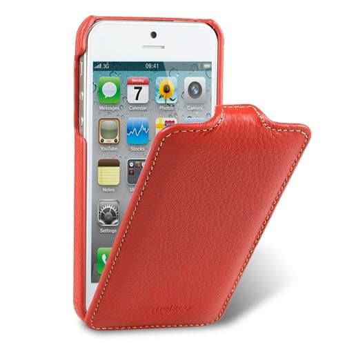  Melkco Premium Leather Case for Apple iPhone 5 - Jacka Type (Red) 