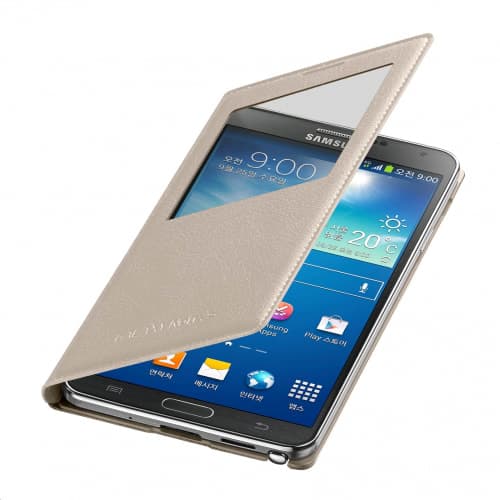 Original Samsung Galaxy Note 3 S-View Oatmeal Cover
