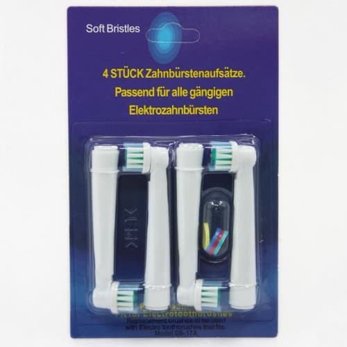 Pack of 4 Toothbrush Replacement Brush Heads for Oral B SB-17A