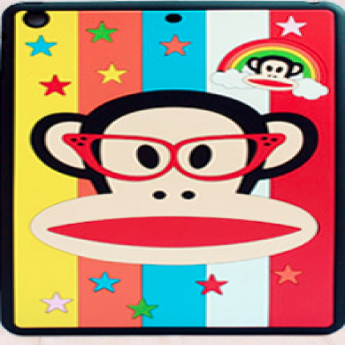 Paul Frank Silicone Case for iPad Air Rainbow Monkey Black Groovy Julius