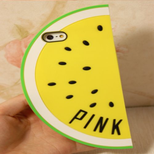 Victoria's Secret Pink Unique Shape iPhone 5 5s Case Watermelon Yellow