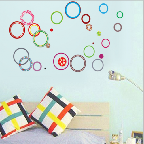 Multi-Colored Circles Wall Decal Sticker