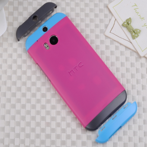 HTC One M8 Original Double Dip Case Pink Blue Grey