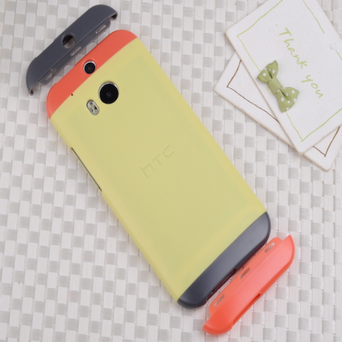 HTC One M8 Original Double Dip Case Yellow Orange Grey