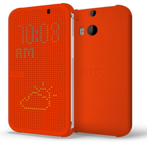 HTC M8 Dot View Case Orange