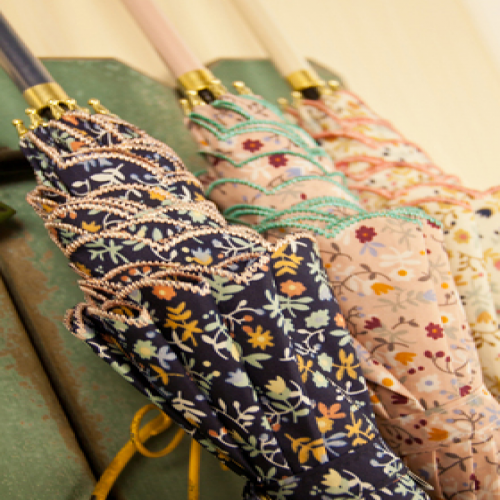Japanese Zaka Floral Print Stick Umbrella
