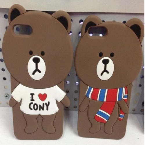 Line 3D Brown Bear Character for iPhone 6