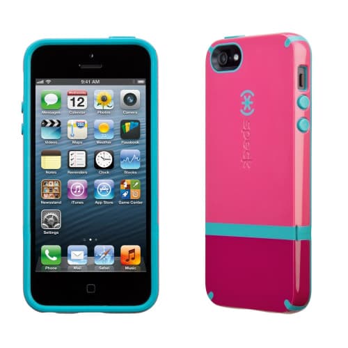 Speck Candyshell Flip iPhone 5 - Raspberry/Dark Raspberry/Peacock