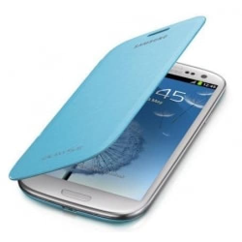 Samsung Galaxy S3 S III Flip Cover - Light Blue Turquoise
