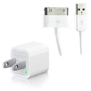 USB Power Adapter with 3ft 6ft 9ft Sync Extension Cable for iPhone and iPod (USA)