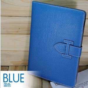 High Fashion Designer Inspiried H Leather Smart Cover Case iPad 2 iPad 3 - Blue