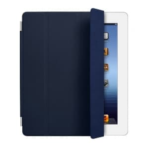 Smart Cover for Apple iPad 2 and the new iPad- Navy Blue Leather