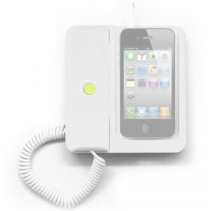 White Retro Telephone Phone X Phone iPhone Smartphone Dock Station Headset Headphone