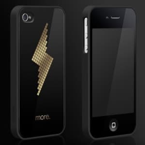 More Cubic Black Exclusive Collection TPU Case for iPhone 4/4S - Bolt