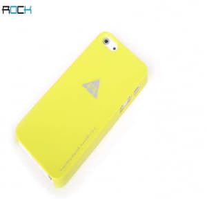 Rock Naked Shell Series Back Cover Snap Case for iPhone 5 5S - Yellow