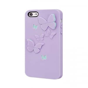 SwitchEasy Kirigami iPhone 5 5S Silicone Case - LavenderWings Purple