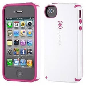 Speck Products CandyShell for iPhone 4 & 4S - White Pink RaspberryTruffle White