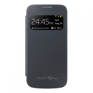 Samsung Galaxy S4 Mini S View Flip Black Case Cover 
