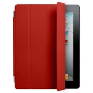 Smart Cover for Apple iPad 2 and the new iPad- Red Leather
