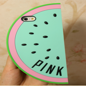 Victoria's Secret Pink Unique Shape iPhone 5 5s Case Watermelon Mint