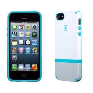 Speck Products Candyshell Flip for iPhone 5 5S Case - White/Pebble/Peacock