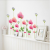 Pink Spring Flowers Wall Decal Sticker