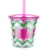 Tanana Cute Iced Drink Tumbler with Sealed Lid and Straw 280ml, 10 oz