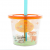Tanana Cute Forest Animal Print Iced Drink Tumbler with Sealed Lid and Straw 280ml, 10oz