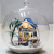 Aegean Sea DIY Miniature House Model Glass Globe Ornament with Led Lights Christmas Gift Idea