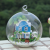 Voice Control Led Lights DIY Miniature House Model Glass Globe Ornament